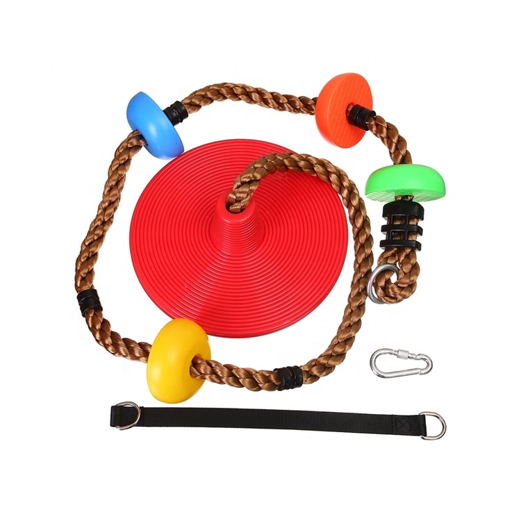Best Quality Outdoor Kids Swings With Climbing Rope for Kids Disc Plastic Knots Swing