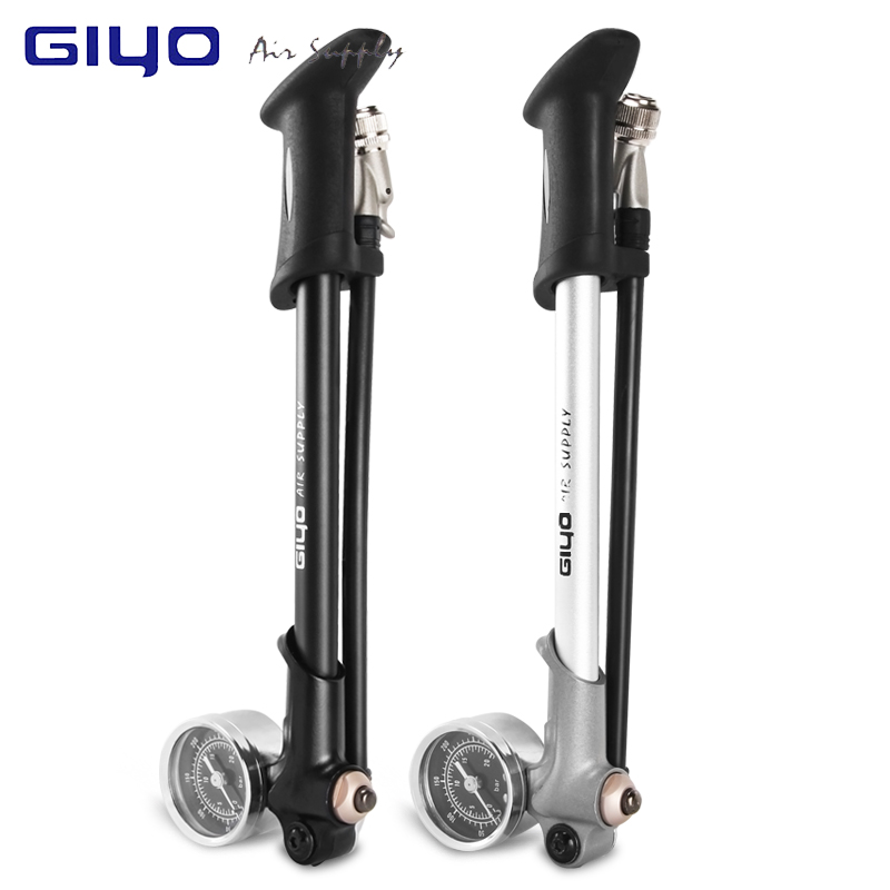 GIYO Bicycle Pump 300psi High-pressure Bike Air Shock Pump For Fork/Rear Suspension Aluminum Alloy Cycling Bike Pump With Gauge