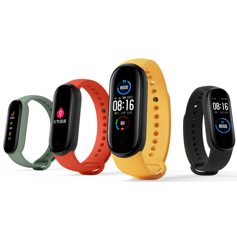Оригинальные Xiaomi Mi Band 5 Смарт-браслет 4 цвета 1,1 "AMOLED экран монитор сердечного ритма фитнес-трекер Bluetooth 5,0 водонепроницаемый Miband5