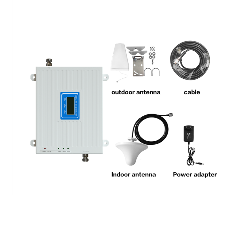 Amazon Hot Sale Triband Mobile Signal Booster At Home 900Mhz 1800Mhz 2100Mhz Mobile Signal Repeater
