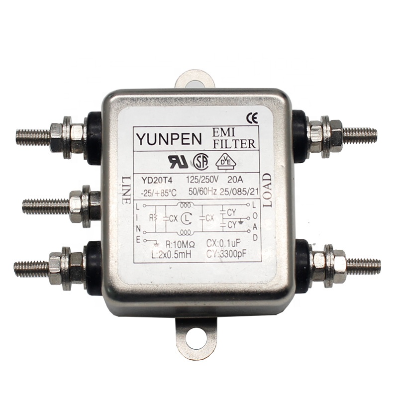 3300PF yunpen однофазный фильтр YE-T4L2 с PCB клеммы