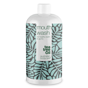 Tea Tree Oil Mouth Wash bottle 500ml. Mint flavor mouthwash for a good oral hygiene Against bad breath and for the daily care of