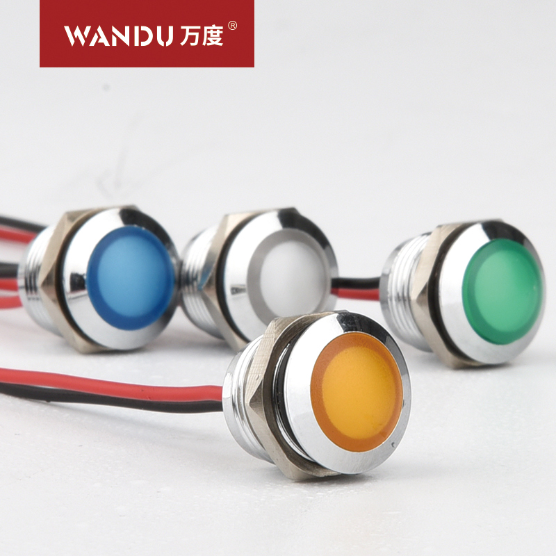 WD 12 мм светодиодный индикатор 6v12v24v36v48v110v220v усовершенствованная, от взрыва, сигнальная лампа высокого качества Световые индикаторы металла