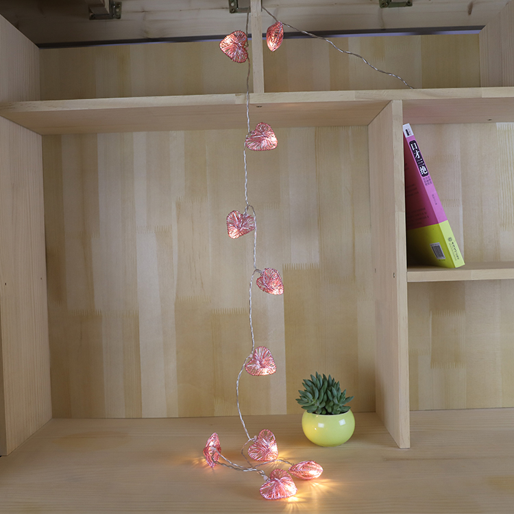 Рождественские огни украшения красное сердце Led B / O String Led Heart Light xmas