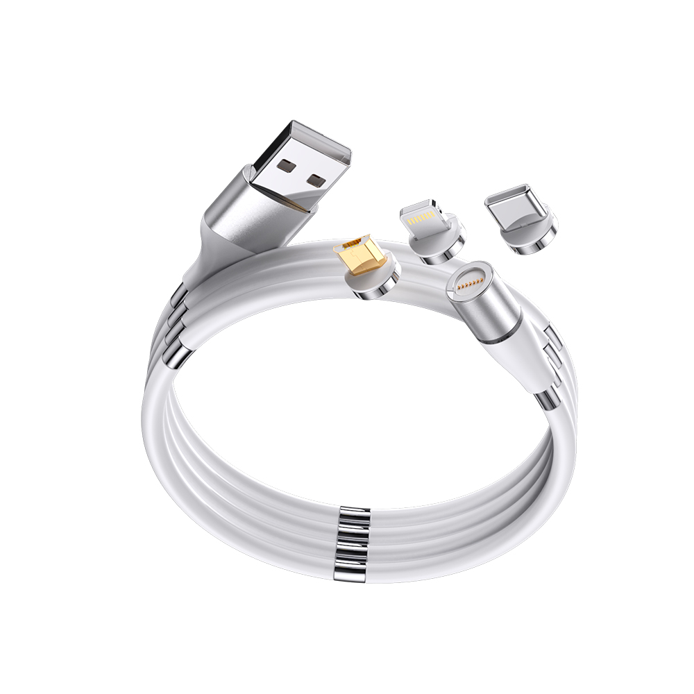 Factory Direct Supply 3 in 1 Magnetic Charging Cable Type C Cable Fast Charging Cable