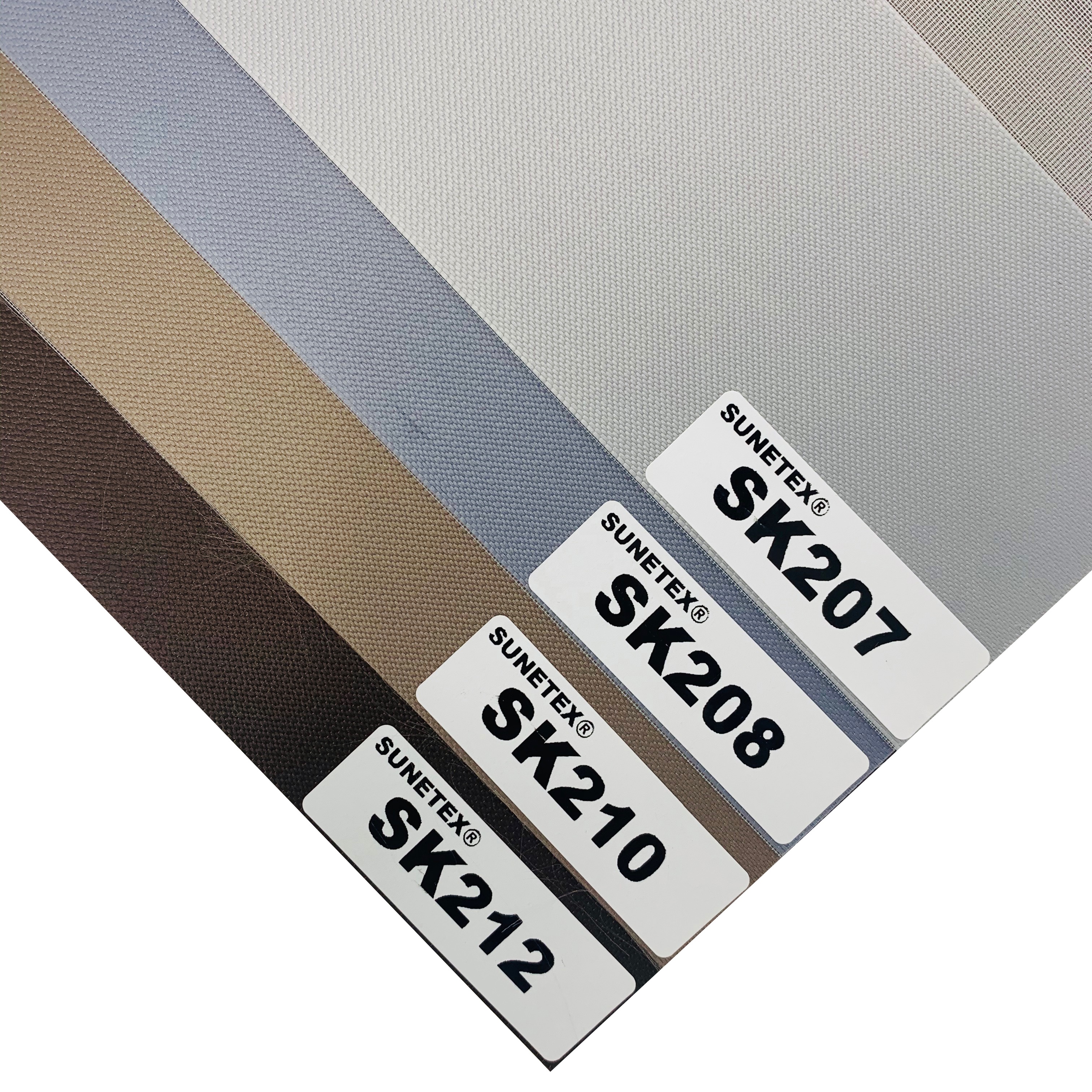 Pure Color Day and Night Fabric Window Drapes For Double Layer Roller Zebra Blinds