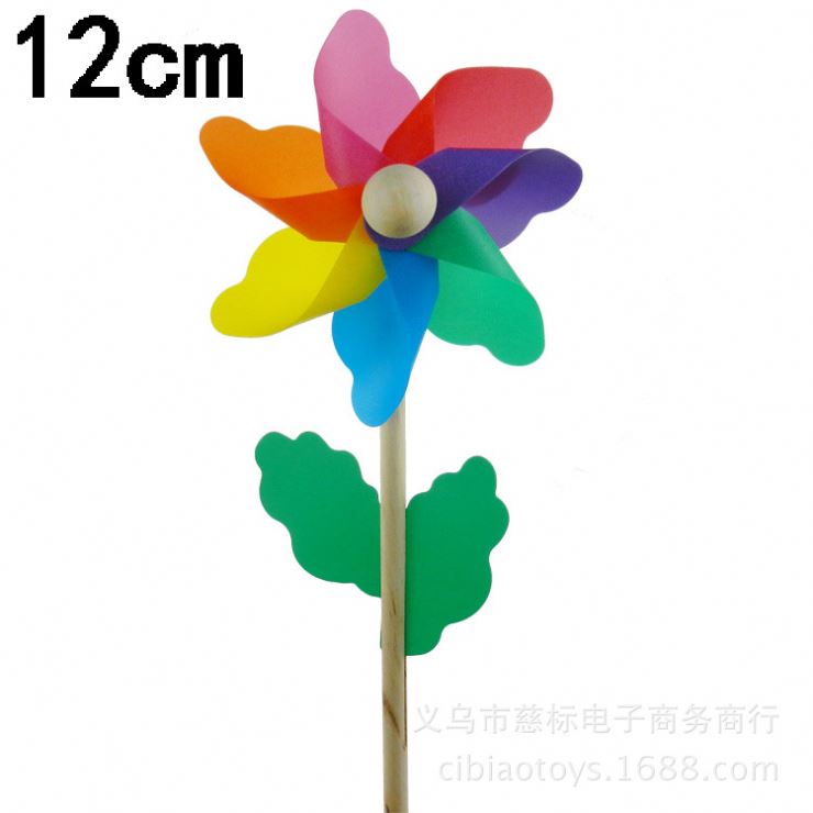 12cm wooden windmill pinwheel outdoor garden party wedding decoration