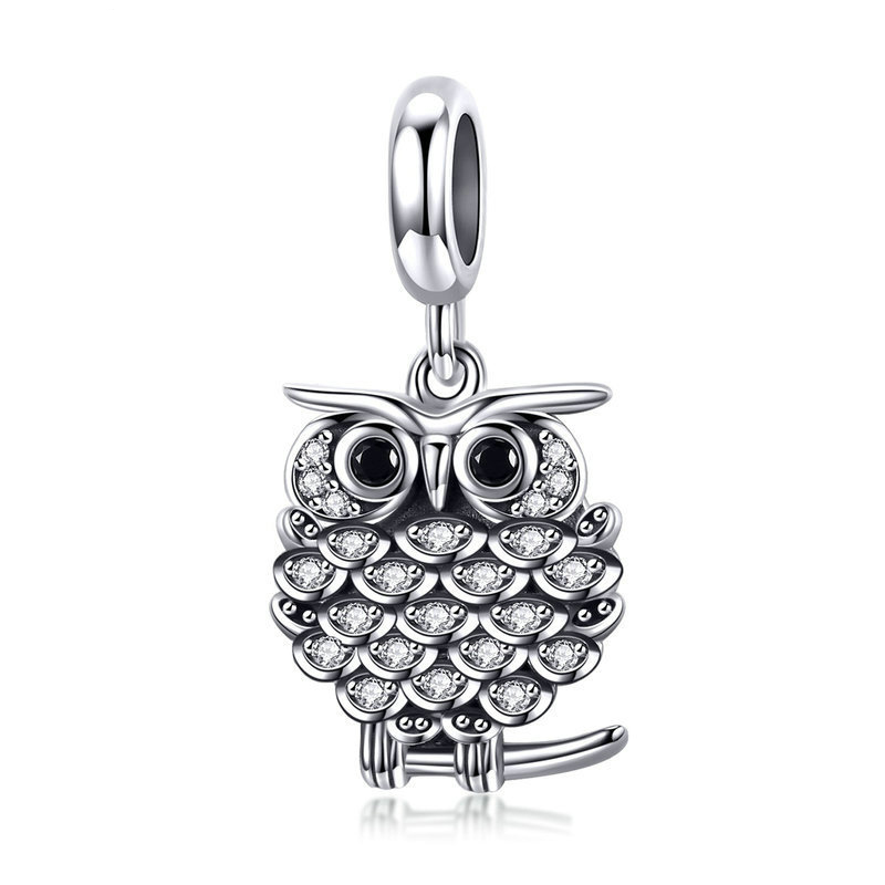 Бусины из серебра 925 пробы с совой