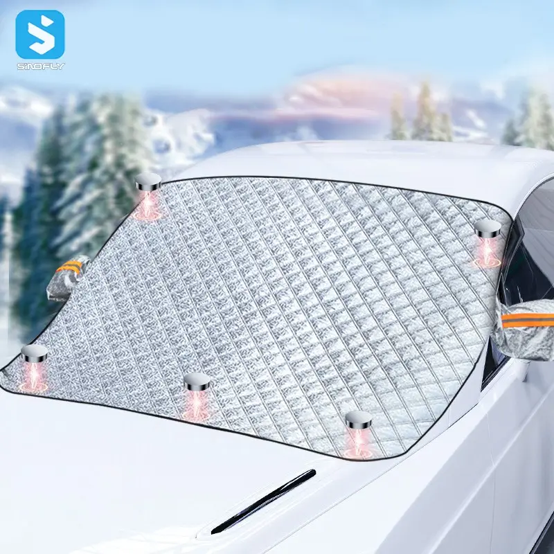 Magnetic Car Windshield Snow Frost Cover Winter Ice Snow Frost Guard Sun Shade Protector Car Front Windshield Ice Snow Cover