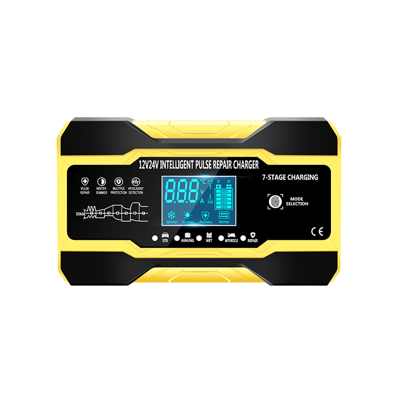 12V 24V 5A car battery charger motorcycle intelligent automatic lead acid battery pulse repair charger UK US AU EU