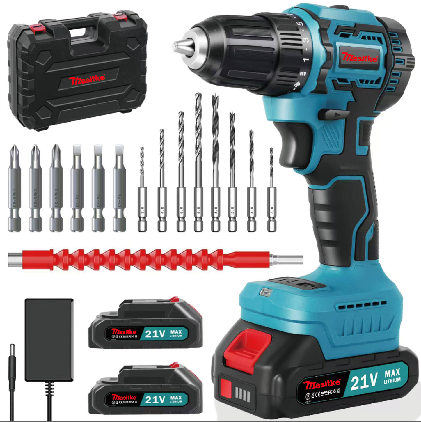 High-Power Brushless Impact Drill Set with OEM Support Household Multi-Tool Featuring Lithium Battery Charging