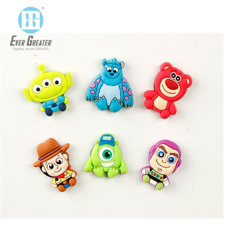 Customized hot sale cartoon pvc fridge magnet home decor ,decorative cartoon magnet