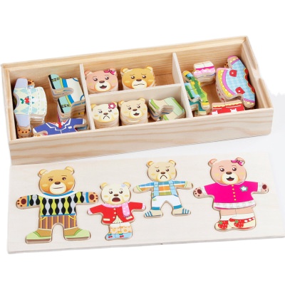 New design good manufacturers rabbit wooden jigsaw montessori puzzle for kids