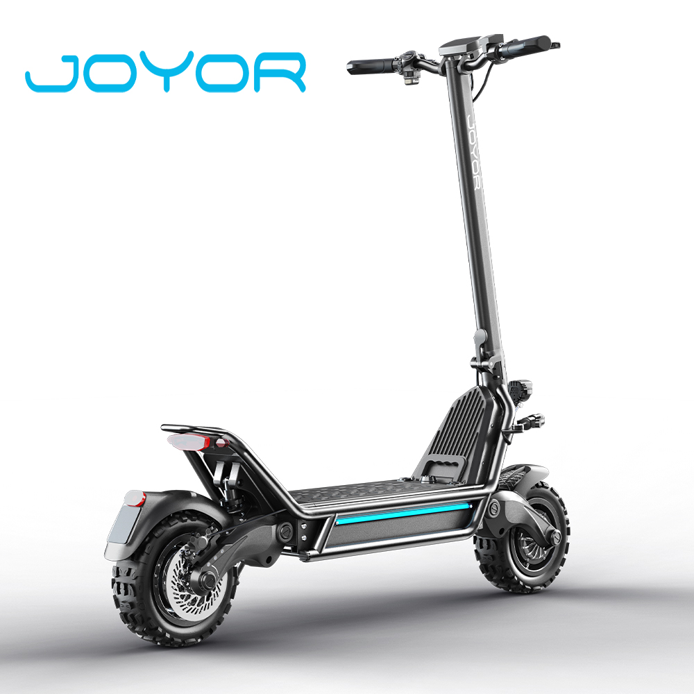 JOYOR E8 мощный двухмоторный скутер 100 км внедорожный складной 11 дюймов толстый Электрический скутер