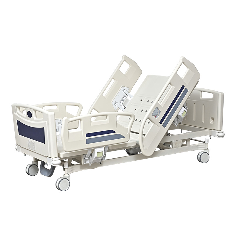 Real Factory Five Functions Clinic Patient Medical Hospital Bed With ABS Detachable Headboard & Footboard For Public Hospital