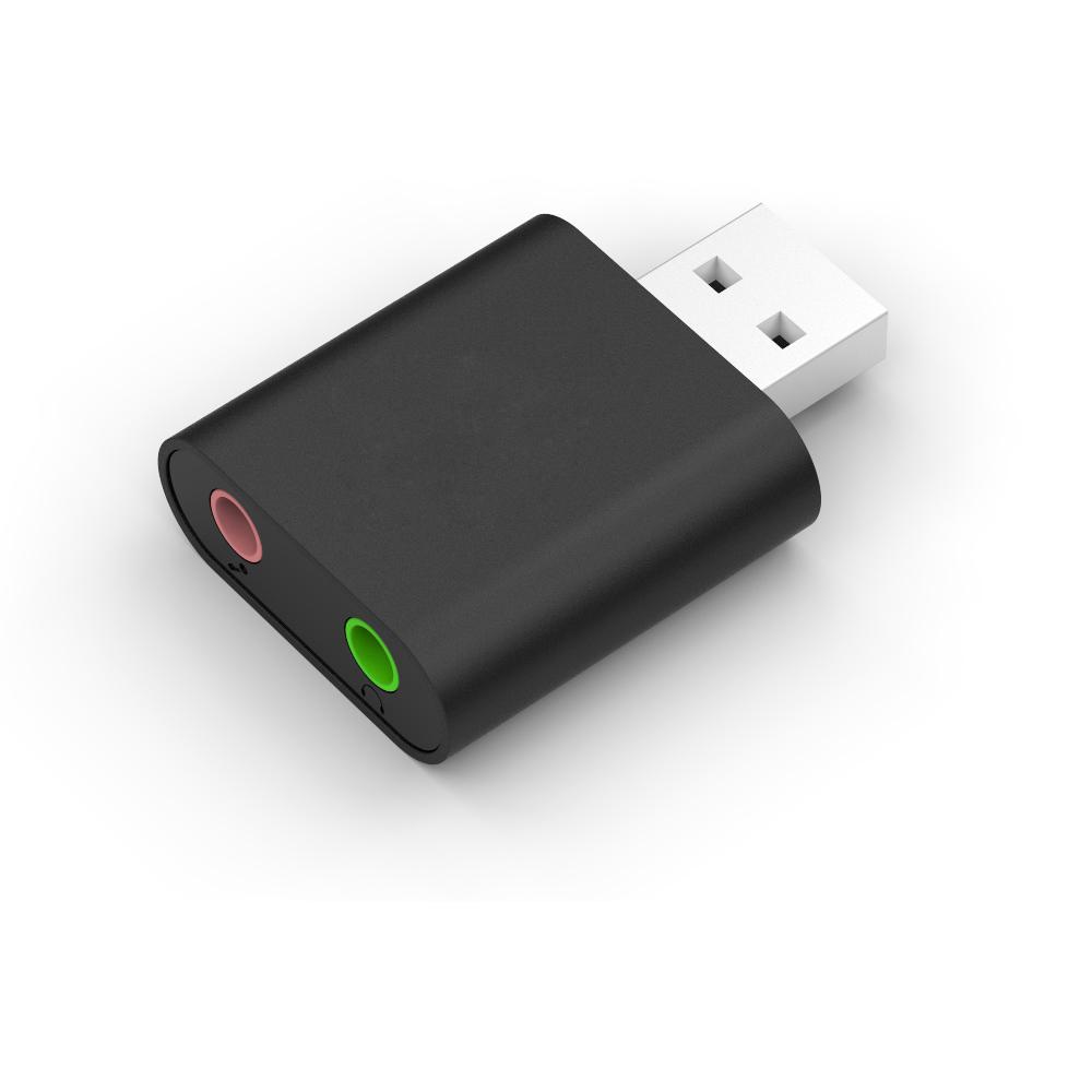 Usb 2,0 аудио адаптер карты захвата до 3,5 мм мини-разъем для наушников/стерео микрофон Звуковая карта для ноутбука/ПК (KF-S100C, Кан)