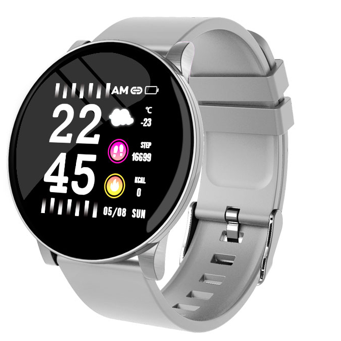 W8 Круглый Сообщение напоминание фитнес трекер спортивная модель Smart Watch водонепроницаемый беспроводной звонок Смарт-часы для всех возрастов