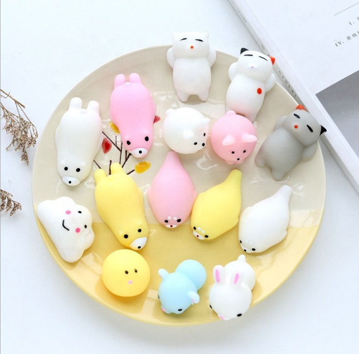Amazon Горячая продажа мини игрушки животное против стресса успокаивающий kawaii mochi Сжимаемый tpr игрушка