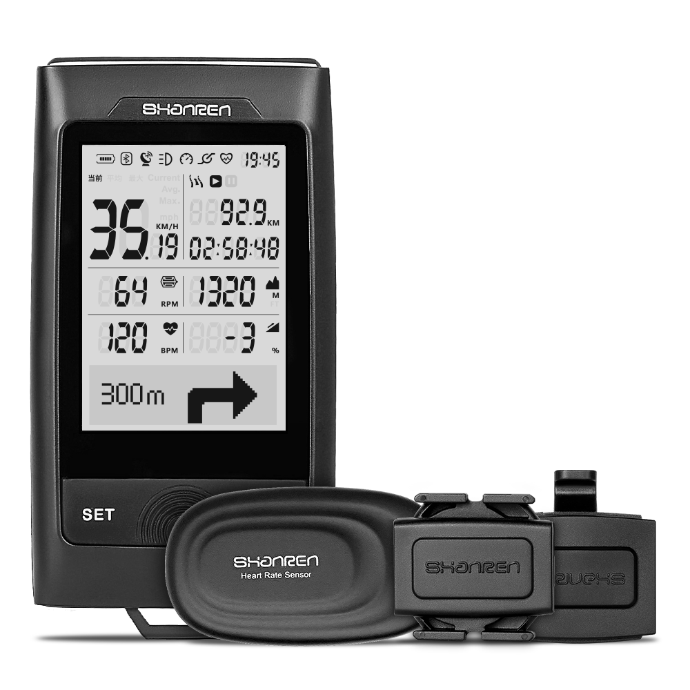 Водонепроницаемый cyclocomputer велосипед компьютер GPS со съемной фары