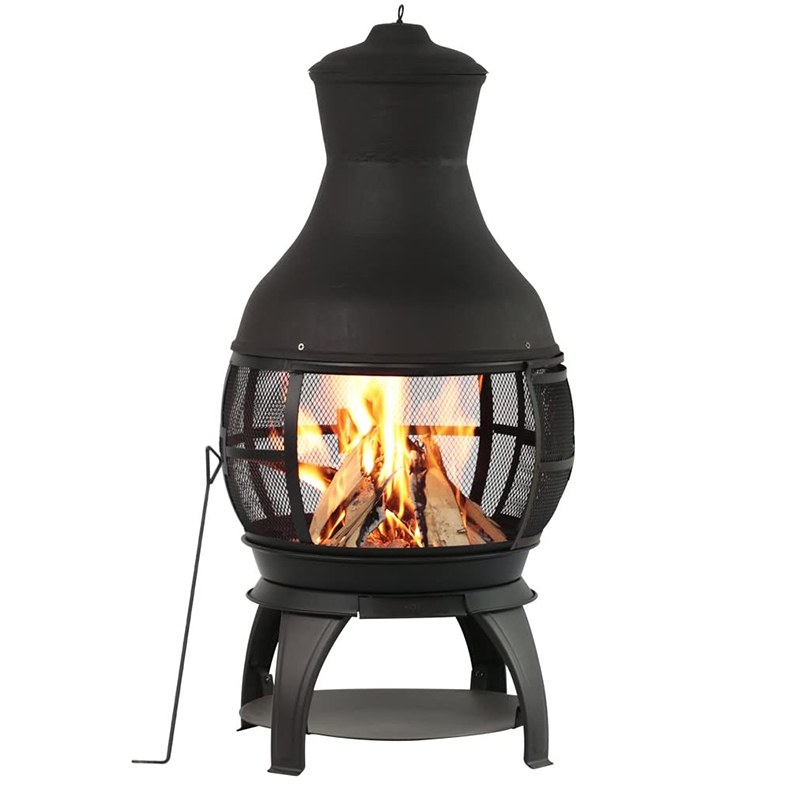 OEM/ODM Backyard Outdoor Patio Antique Metal chimenea shape cast iron wood burning fire pits