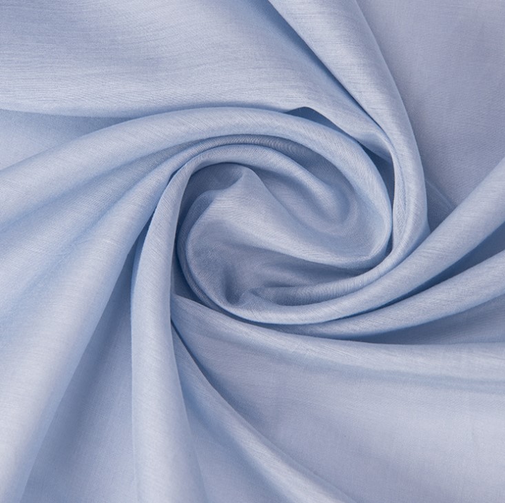 Soft Comfortable Solid Color 9mm 30% Silk 70% Cotton Blend Fabric