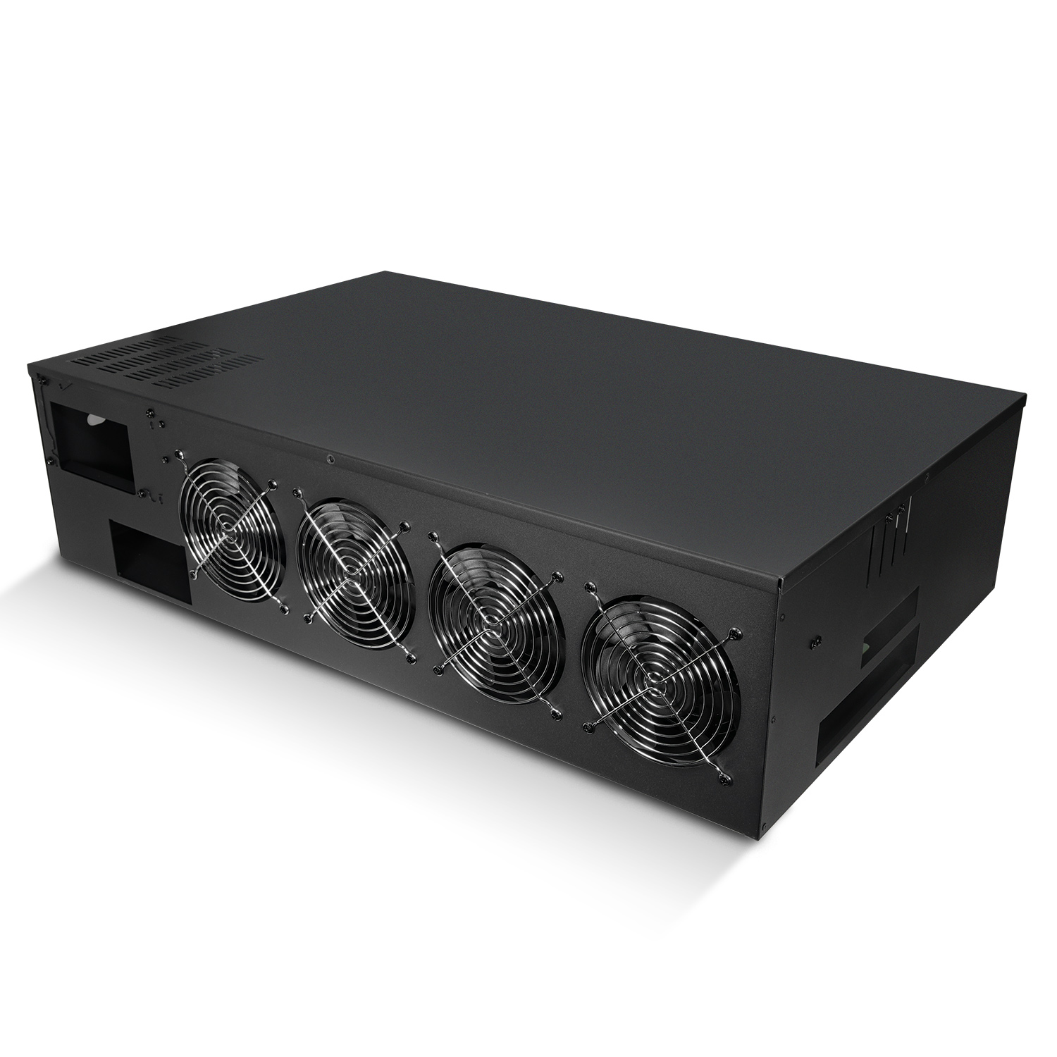 США Прямая поставка DAYLEAD GPU Case 8 GPU Поддержка 8 охлаждающих вентиляторов (4 предварительно установленных) и материнской платы (без GPU, PSU)