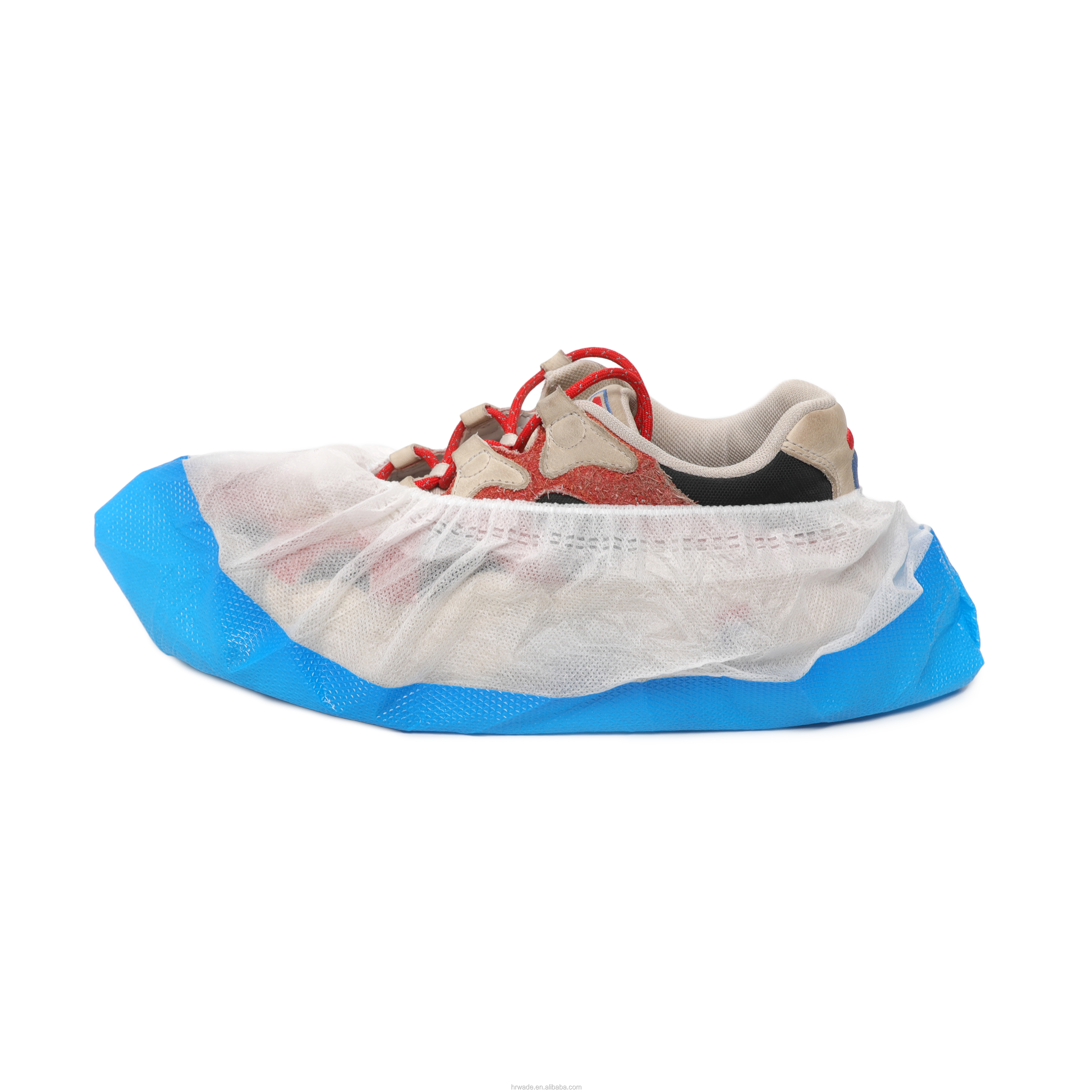 High Quality PE CPE Non-Skid Blue Waterproof Shoe Covers