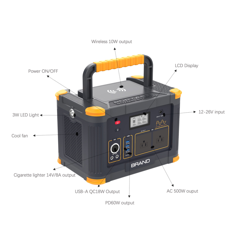 EU Plug Bank Outdoor Camping For Car Custom Mobile Emergency Lifepo4 Solar Generator Power Station