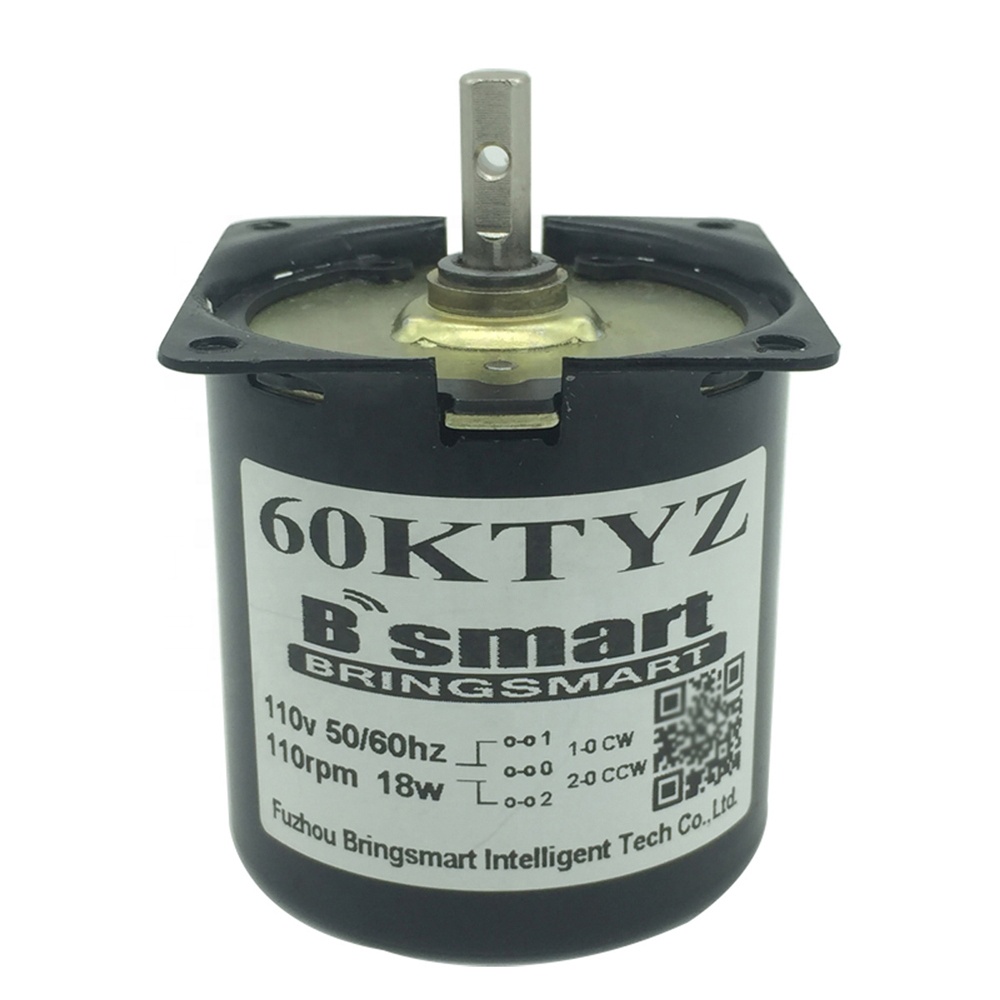 Bringsmart 110V/220v 14W Электрический моторы с питанием от источника переменного тока 2,5-110 об/мин ac 220v синхронный двигатель с постоянным магнитом 60ktyz редуктор мотора для барбекю