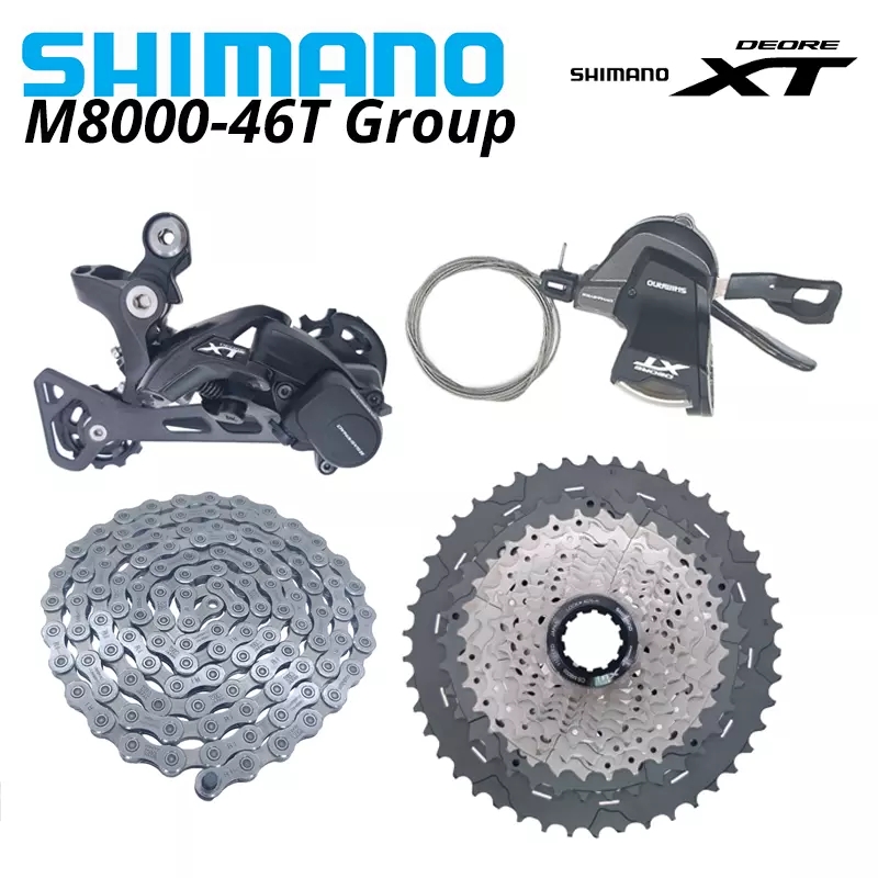 Переключатели скоростей SHIMANO DEORE XT M8000 1x11, групсет 11 s, рычаг переключения передач CN HG601, кассета Chain RD 46T, задний 11 в, правый комплект 11-46T