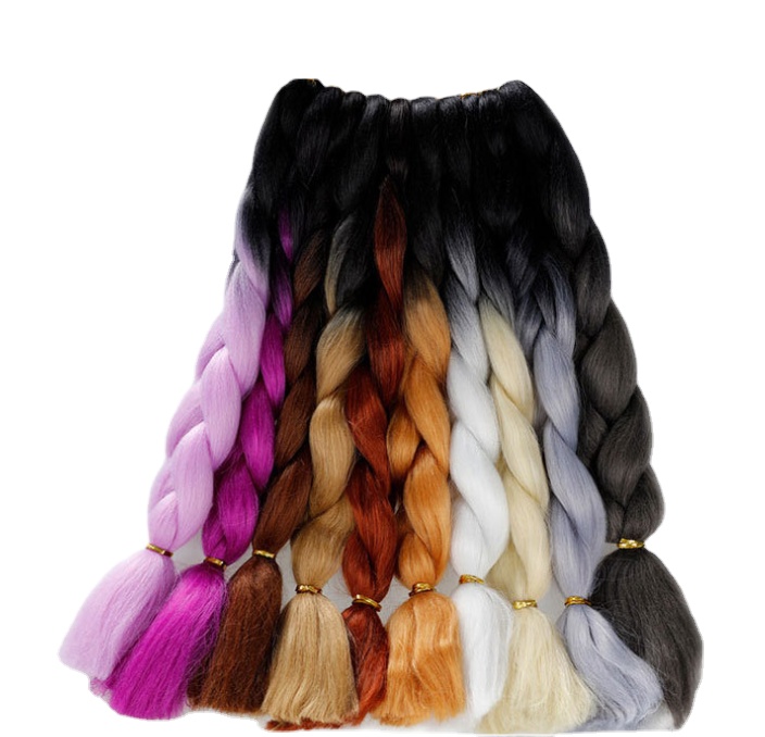 41 inch African chemical fiber wig big braid high temperature Yak wire braid ombre HAIR