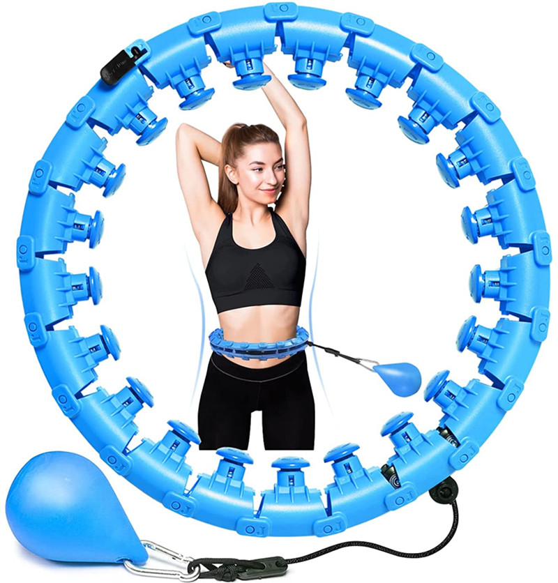 Detachable magnetic auto-spinning hip exercise weighted smart hula ring fitness hula hoops with ball for kids adults weight loss