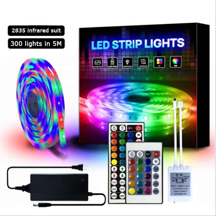 Светодиодная лента с USB-разъемом 2835 RGB, светодиодная лампа с Wi-Fi, смарт-приложение, 44 клавиши, пульт дистанционного управления, украшение для вечеринки, спальни, телевизора, подсветка