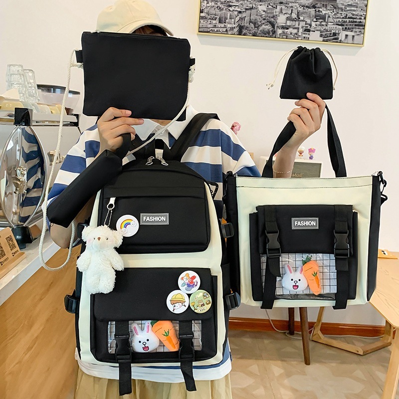 2025 New 3 In 1 Among Us Custom School Bag Set With Pencil Case And Lunch Bag Wholesale School Bags