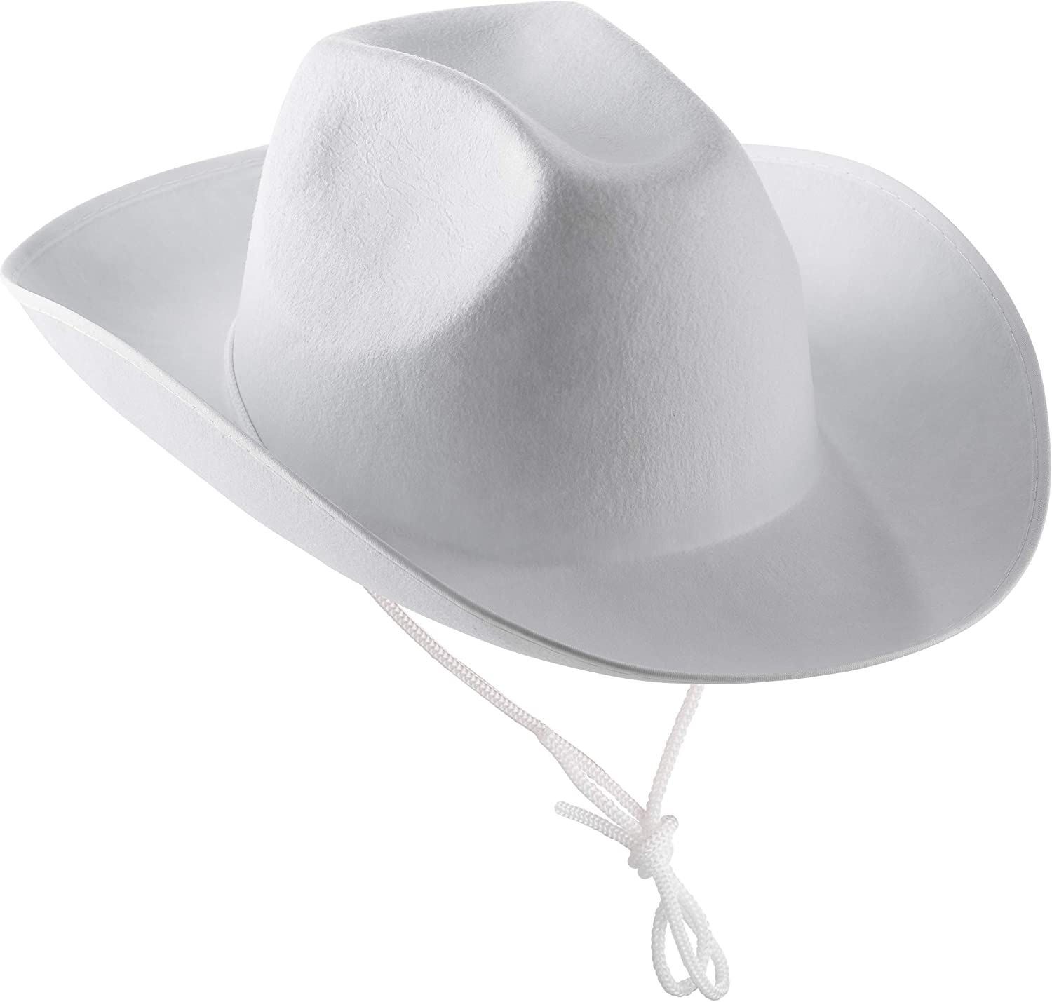 Wholesale Western Plain Felt Cowboy Hats Texan Cowboy Hat with Adjustable Drawstring