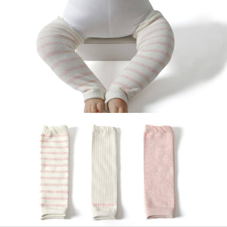 MIA Stripe Pattern Girls Leg Warmers Toddler Leggings Cotton Knee Newborn Tights Infant Soft Cartoon Print Socks