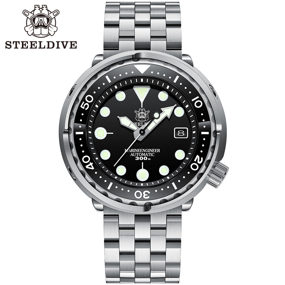 Часы Steeldive SD1975 мужские с японским механизмом NH35, водонепроницаемость 300 м, роскошные часы для дайвинга с браслетом из нержавеющей стали