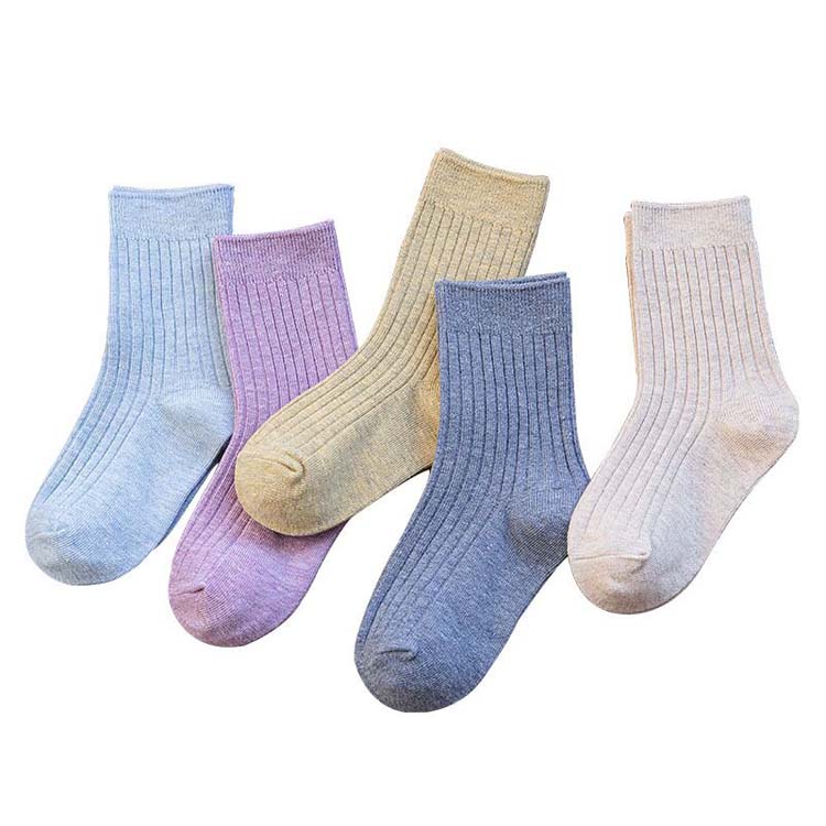 2021 Medium Tube Striped Baby Socks Autumn Calf Cotton Color Girl Socks Casual Sports Boy Socks New Design
