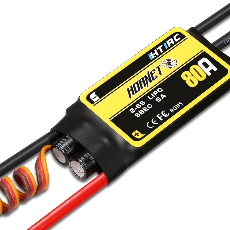 Оптовая продажа Hornet 20A 80A 100A SBEC бесщеточный ESC контроль скорости rc Самолет Части для Fix-wing самолет вертолет