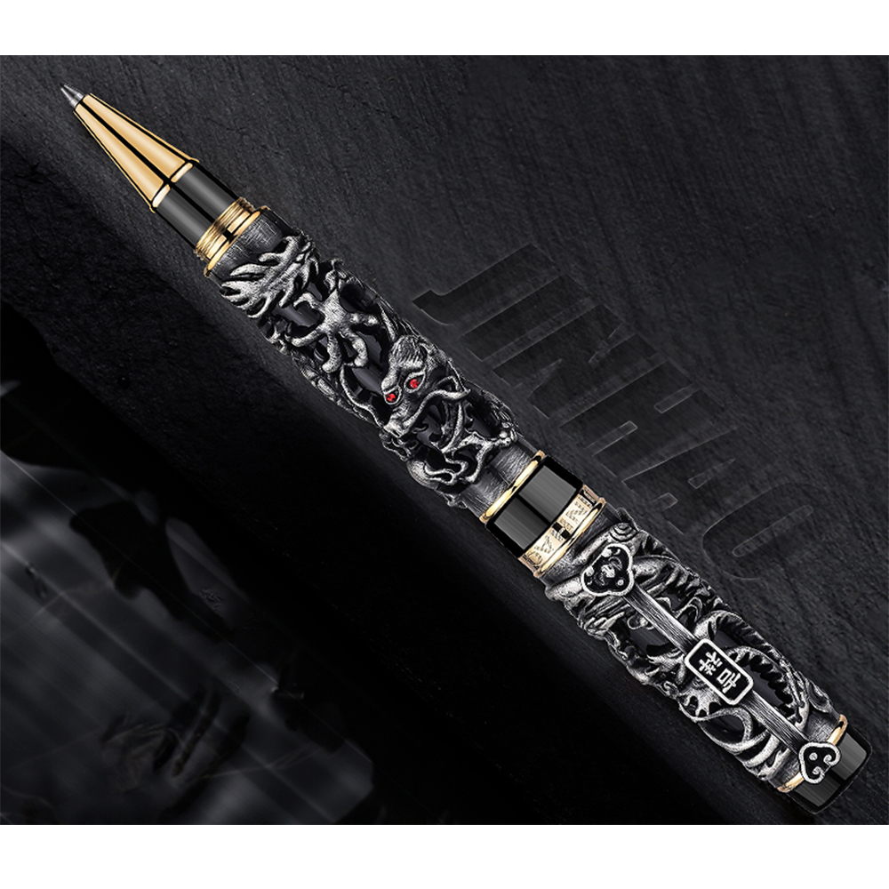 High Quality Jinhao Luxury Vintage Dragon Pen Metal Writing Roller Pen