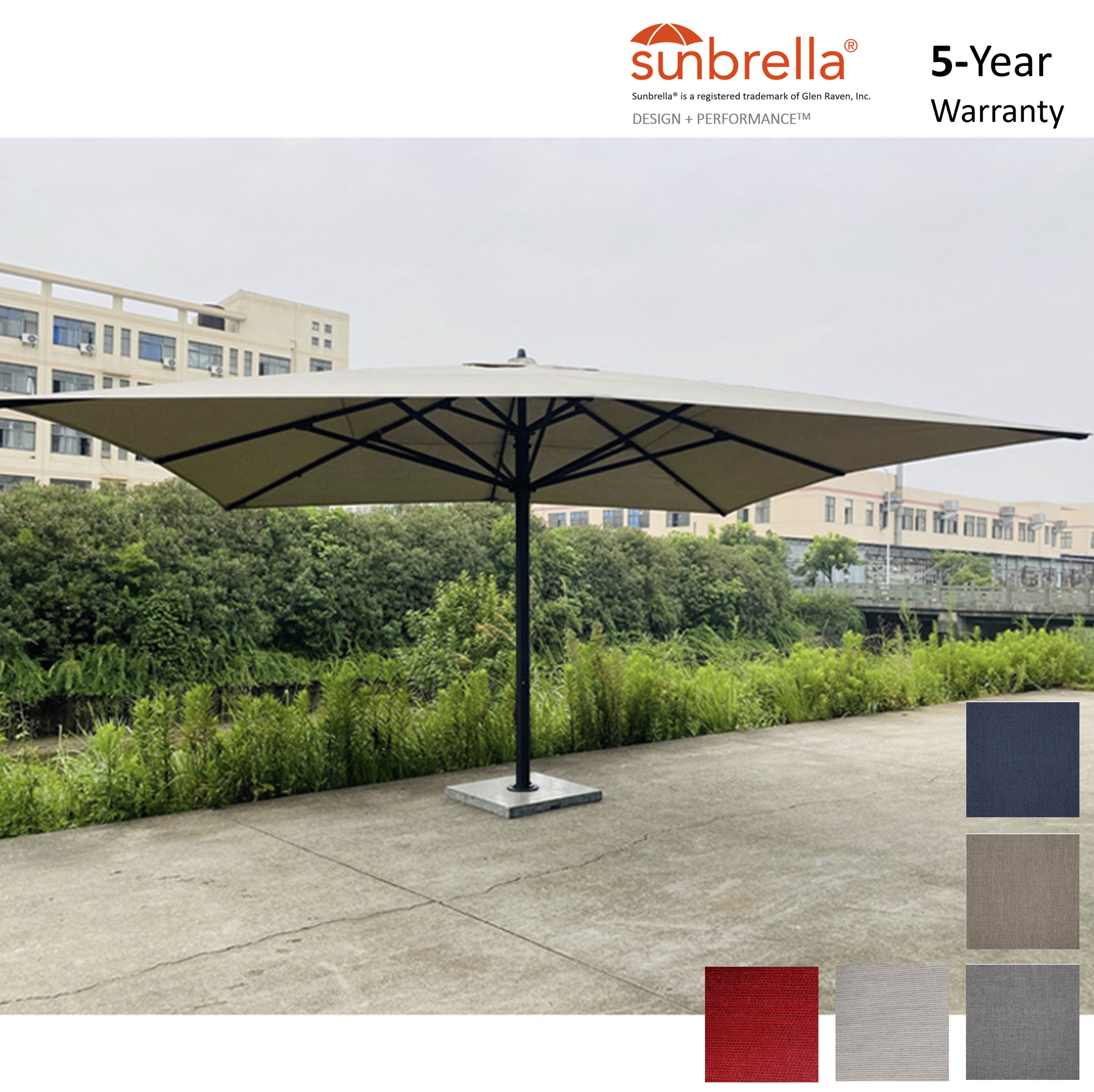 Sunbrella под заказ коммерческий высококачественный сверхмощный открытый зонтик большого размера
