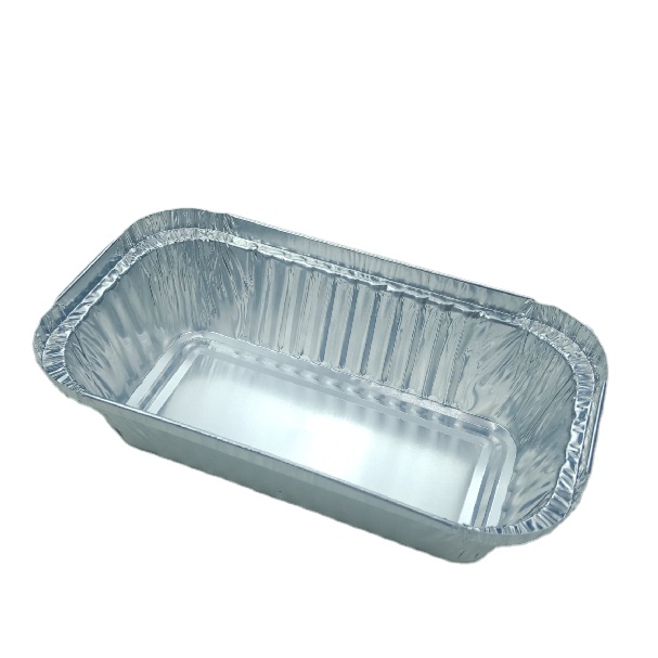 199*115*55mm rectangle shape high quality food grade microwavable disposable aluminum foil food containers packing loaf pans