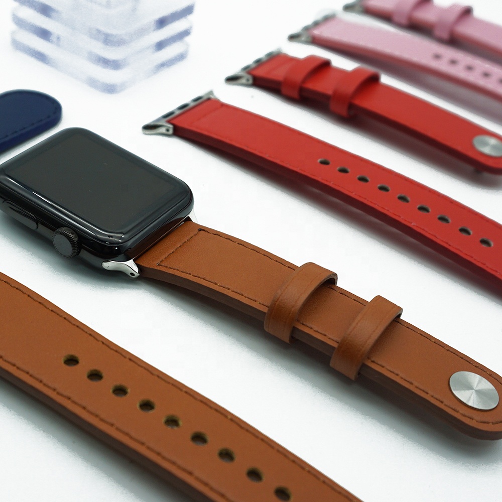 Ремешок из натуральной кожи для смарт-часов Apple Watch Band SE Series 6 5 4 3 2 1