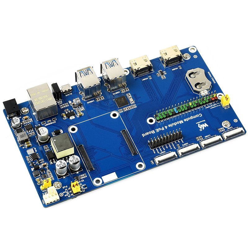 Raspberry Pi Compute Module 4 IO Board with PoE Gigabit Ethernet RJ45 4x USB 3.2 Gen1 Ports Support All CM4