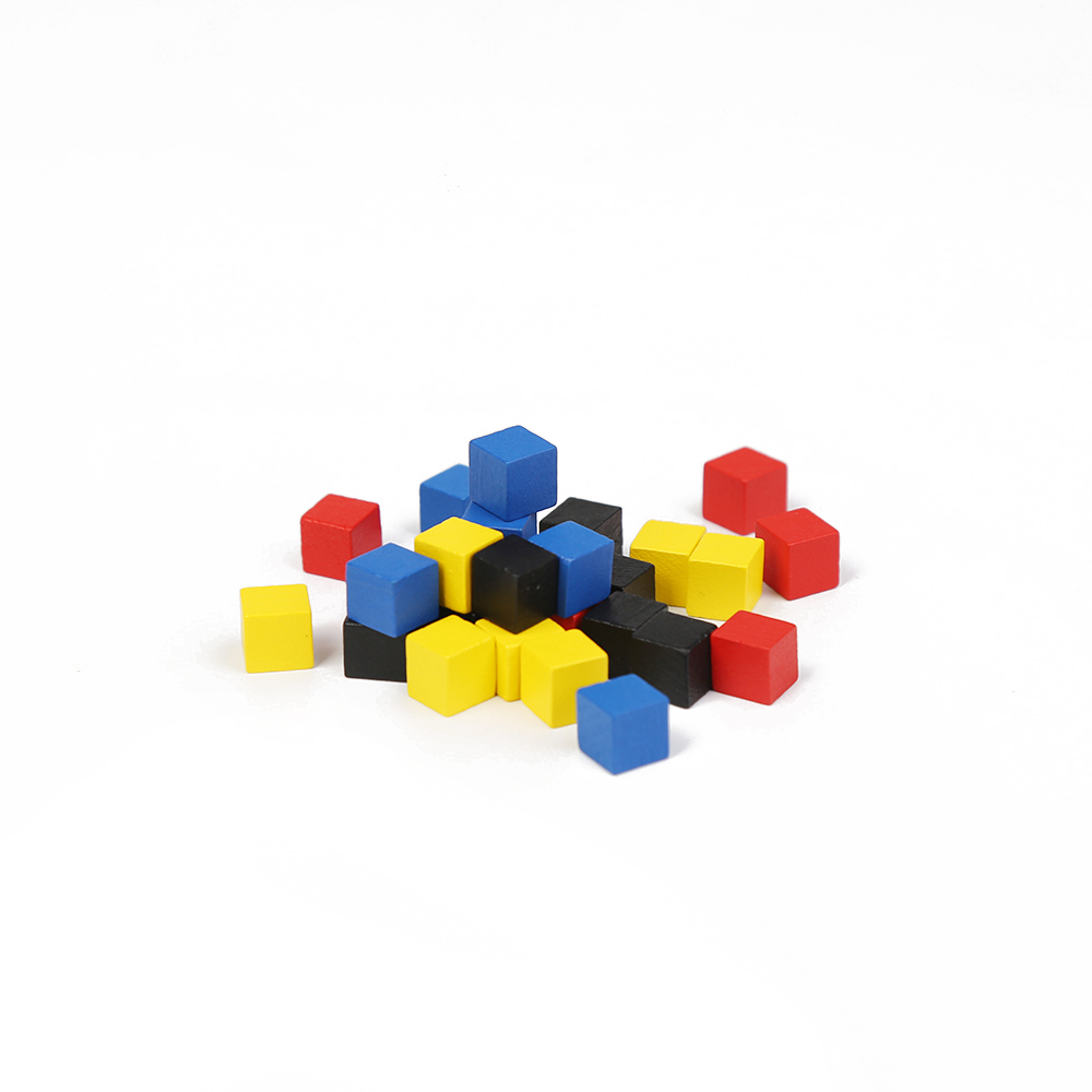 China suppliers high quality multicolor square wood blocks wooden cubes
