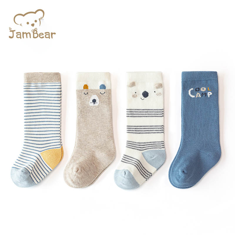 Экологически чистые носки для малышей от JamBear OEM, детские чулки и носки из 100% хлопка