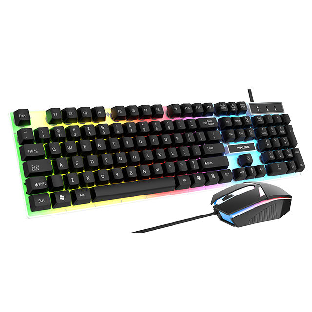 Набор для клавиатуры и мыши, компьютер для дома и офиса, Проводная RGB USB мышь и клавиатура
