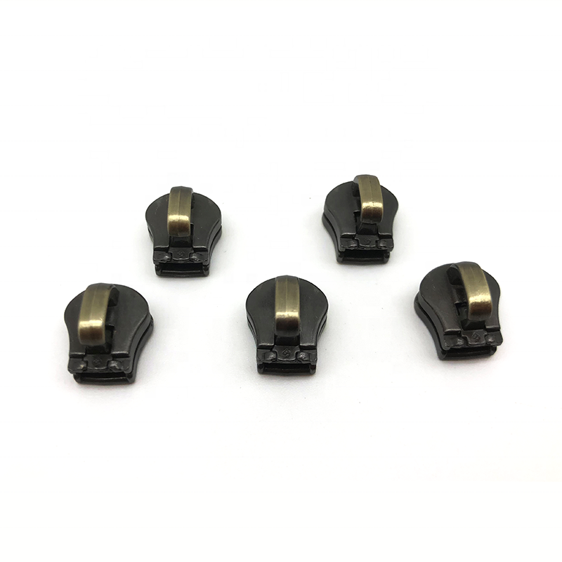 No. 3 metal zipper puller 3 sliders female bag zipper detachable spring head hanging plating nickel-free zipper puller