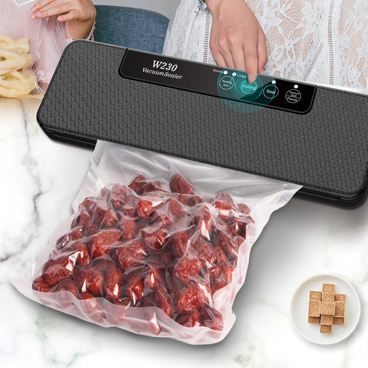 230 Food Vacuum Sealer Automatic Food Sealers with Starter Kit of Saver Roll, Bags and Hose for Food Preservation