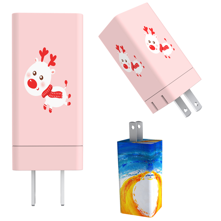 CE PD QC3.0 2 Ports C Quick Charge EU UK KR GaN Adapter Type c Phone Fast Power USB Charger 65W GaN Charger